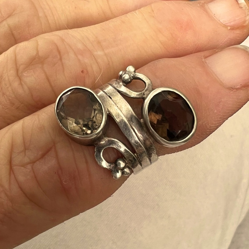 925 with Smokey Quartz ring